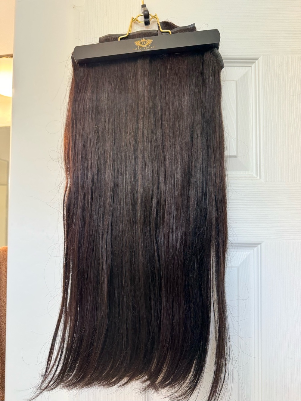 Foxy Locks 22” Black Brown Clip In Extensions
